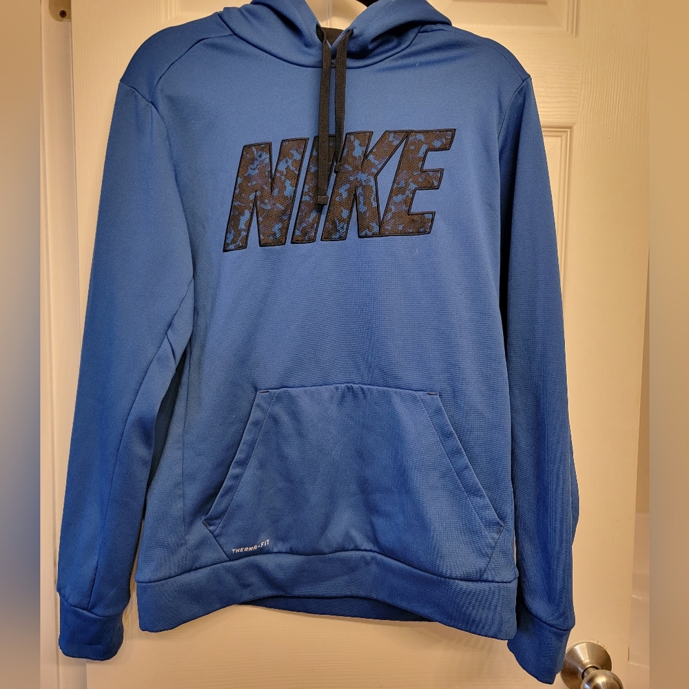 Blue Nike Therma-Fit Pullover Hoodie